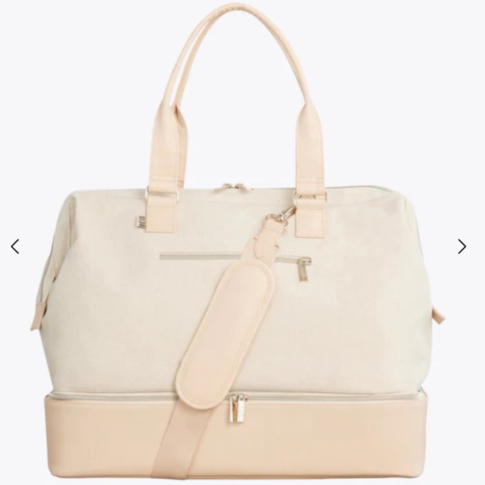 Brand New Beis Weekender Bag in Beige